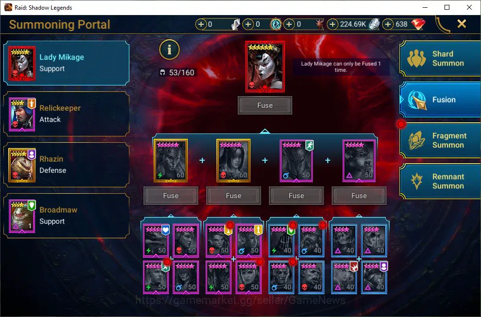 Raid: Shadow Legends Accounts Lv54 821K Power|1 Mythic(Nell Blackteeth)|21 Legen image 10