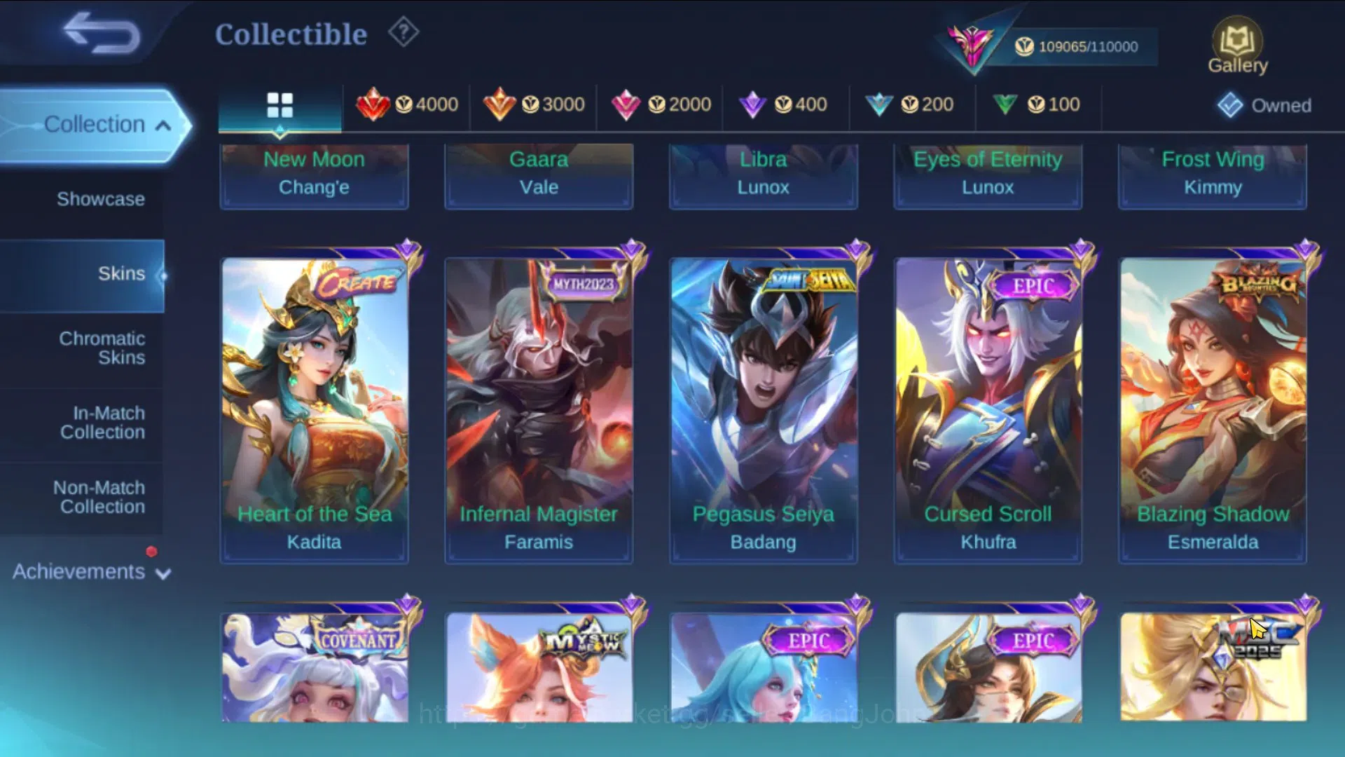 Mobile Legends: Bang Bang Accounts Global|Hero 123|Skin 34|Exalted|Legend Lunox|KOF C image 4