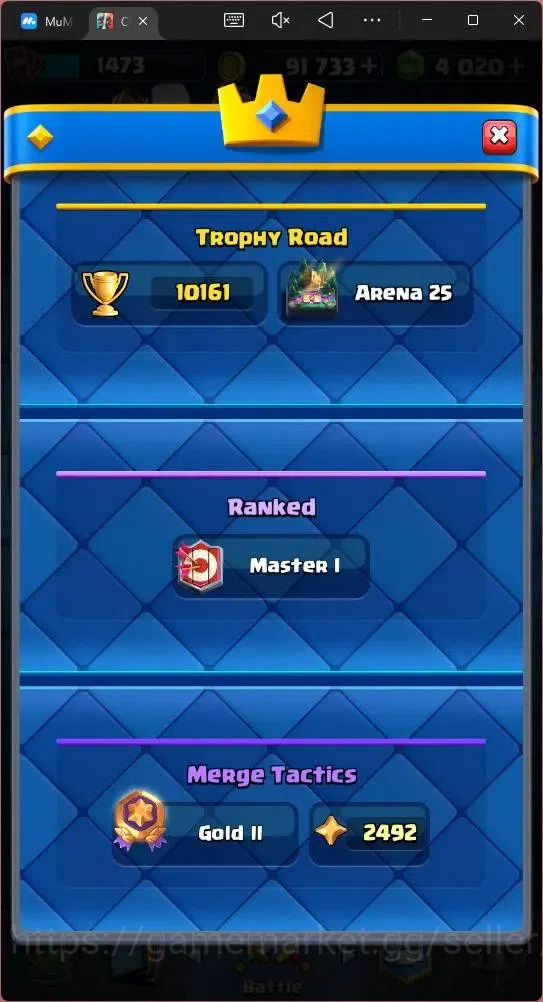 Clash Royale Accounts Mobile |CL 1473|KTL 14|Trophy 10161|Card 121|2 Max image 4