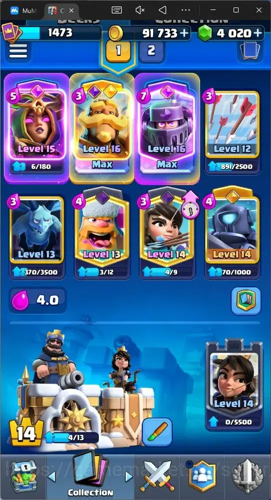 Clash Royale Accounts Mobile |CL 1473|KTL 14|Trophy 10161|Card 121|2 Max image 6