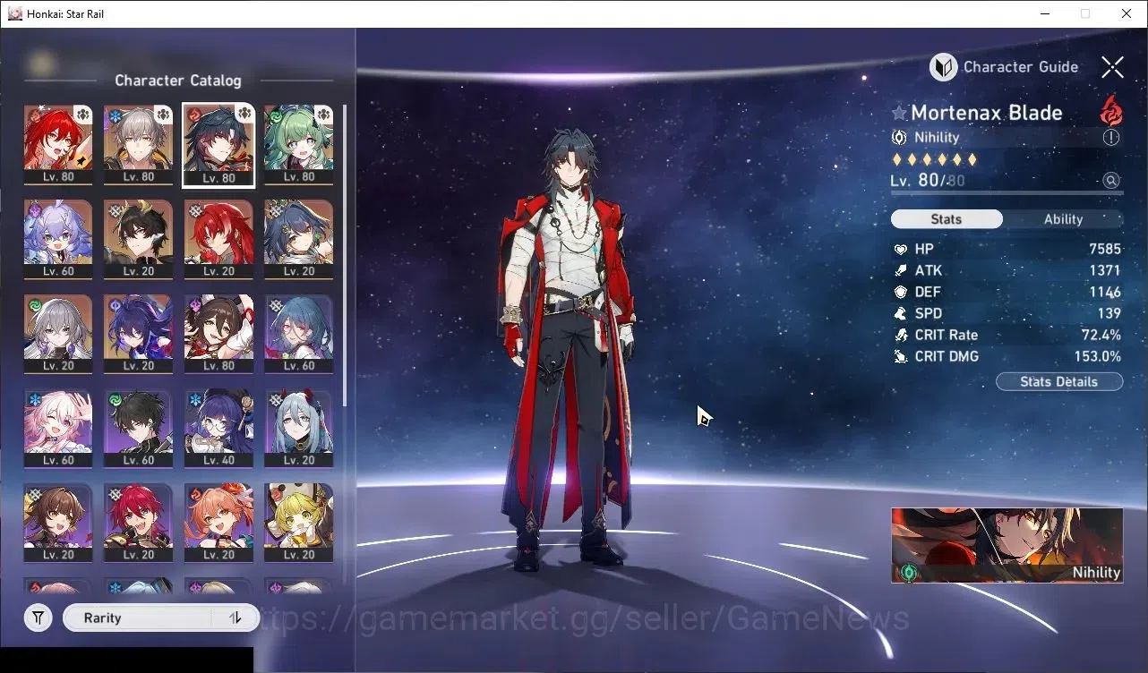 Honkai Star Rail Accounts Others Asia|TL 65|7 Limited|(Mortenax Blade E4)+Sign Himeko Nova,Huohuo,DH Terrae,Argenti 1