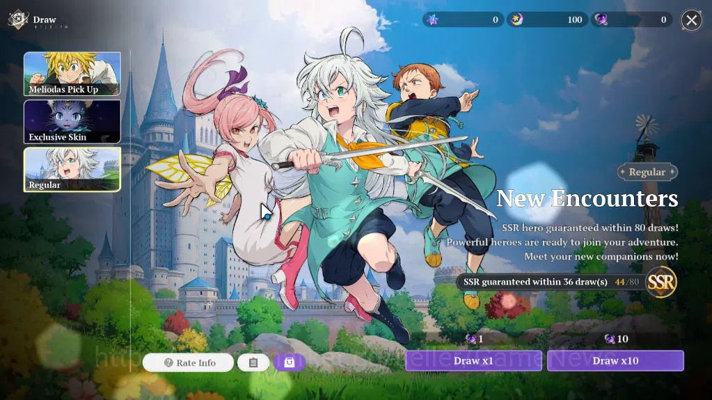 The Seven Deadly Sins: Origin Accounts [SEA] Lv2 Fresh Starter | 2 SSR |Meliodas, Guila,  image 2