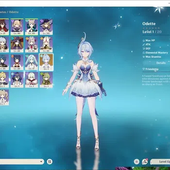 Genshin Impact Accounts Starter ASIA|Starter AR 32|1 Limit 5* Char (Odette)|19 4* Char(Aino,Barbara,YaoYao,ETC)|Male