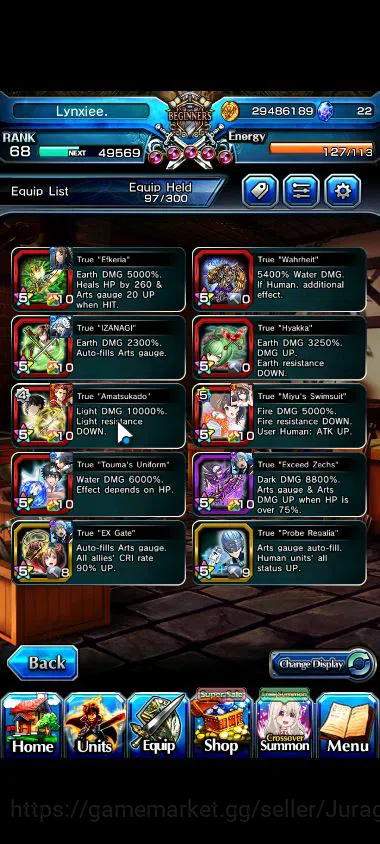 Grand Summoners Accounts Global|Rank 68|12 Ascend |[Kirisame,Chloe,Milim,Su image 3