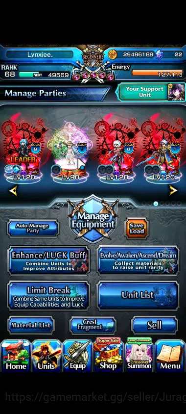 Grand Summoners Accounts Global|Rank 68|12 Ascend |[Kirisame,Chloe,Milim,Su image 7