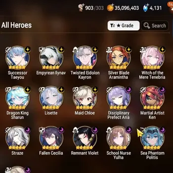 Epic Seven Accounts High-End GLOBAL UnVerif|NewEra|16 ML(Lisette,Har Setti,SN Yulha,etc)+HARU,Hecate,Aram,etc|AUTO W|76K