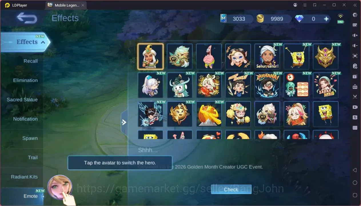 Mobile Legends: Bang Bang Accounts GLOBAL Hero 75 Skin 125|Sandrio Floryn|Meowkin hun image 2