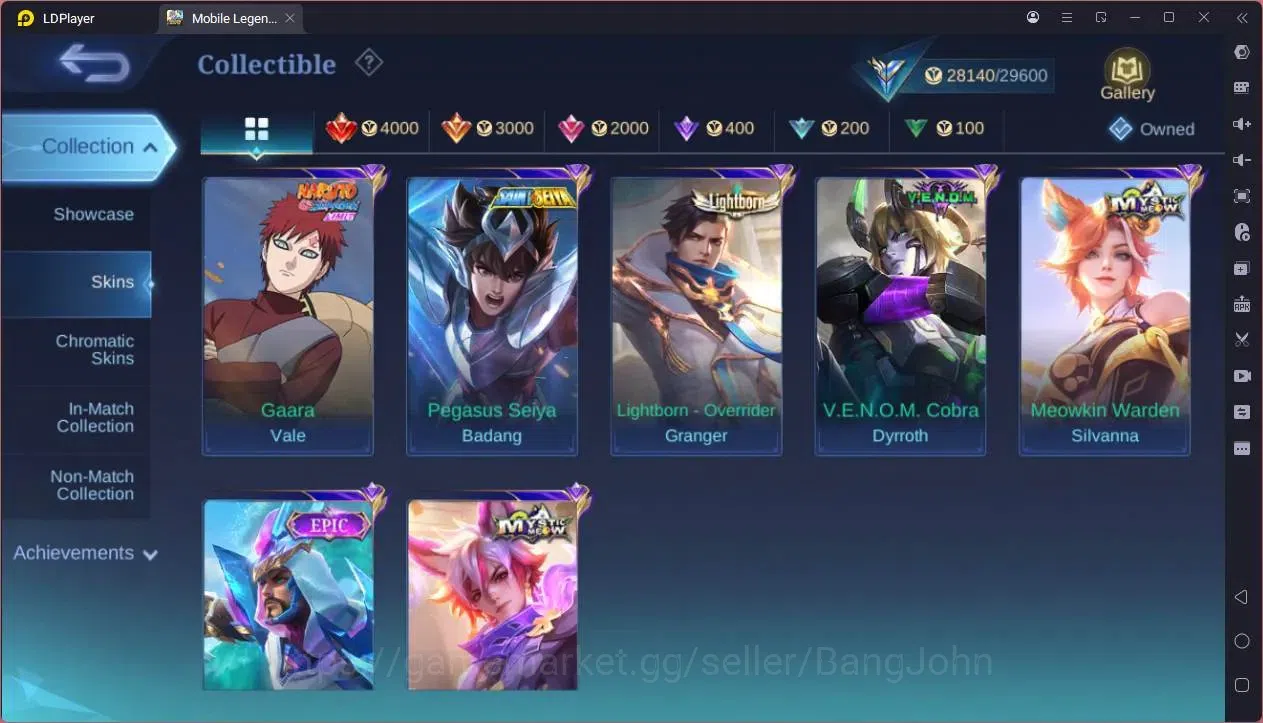 Mobile Legends: Bang Bang Accounts GLOBAL Hero 75 Skin 125|Sandrio Floryn|Meowkin hun image 6