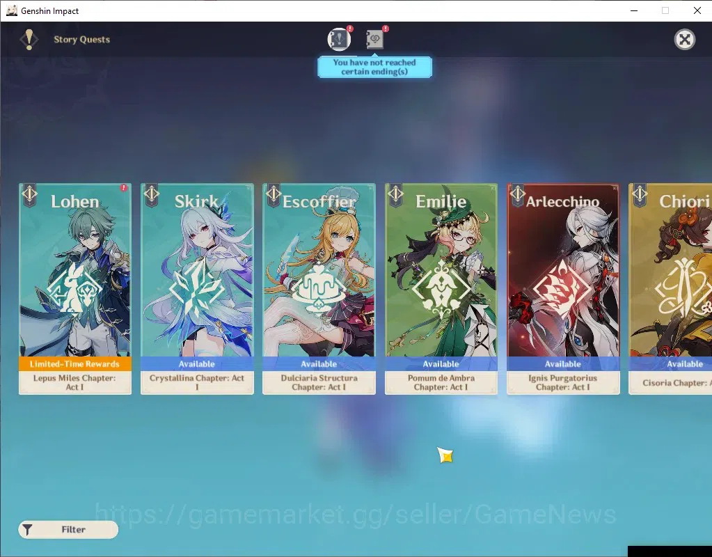 Genshin Impact Accounts Asia|AR 55|4 Limited + 4 (*5 Weapon)|Yelan + Signa image 14