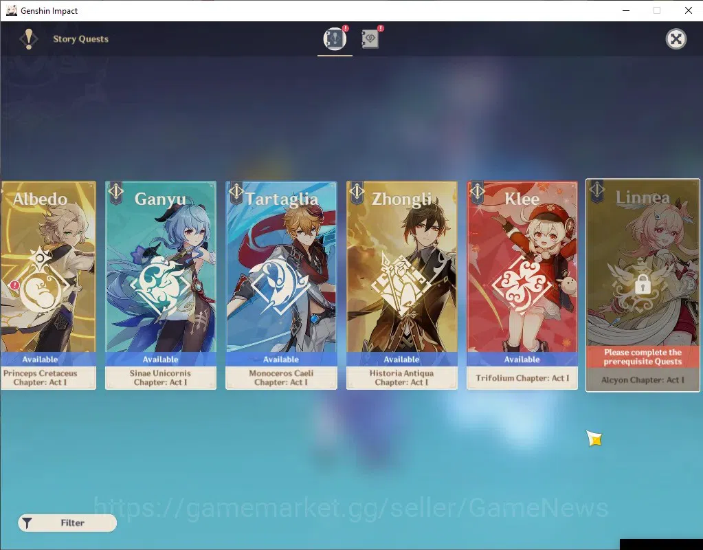 Genshin Impact Accounts Asia|AR 55|4 Limited + 4 (*5 Weapon)|Yelan + Signa image 15