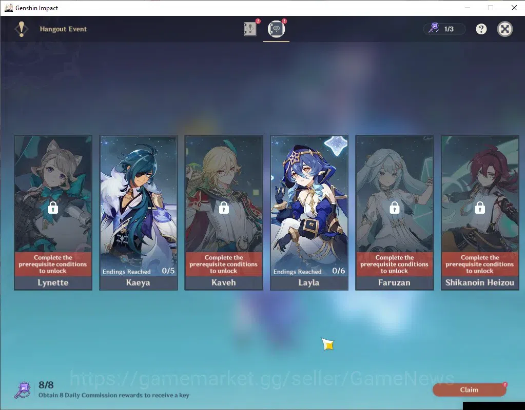 Genshin Impact Accounts Asia|AR 55|4 Limited + 4 (*5 Weapon)|Yelan + Signa image 16
