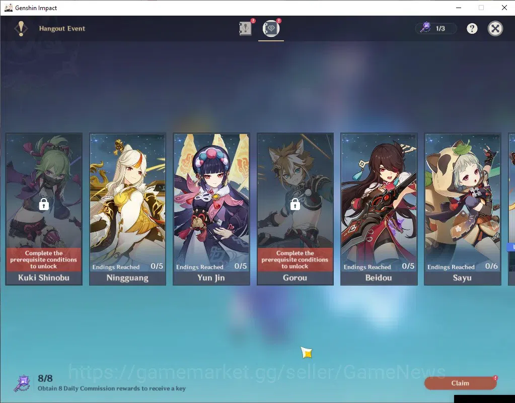Genshin Impact Accounts Asia|AR 55|4 Limited + 4 (*5 Weapon)|Yelan + Signa image 17