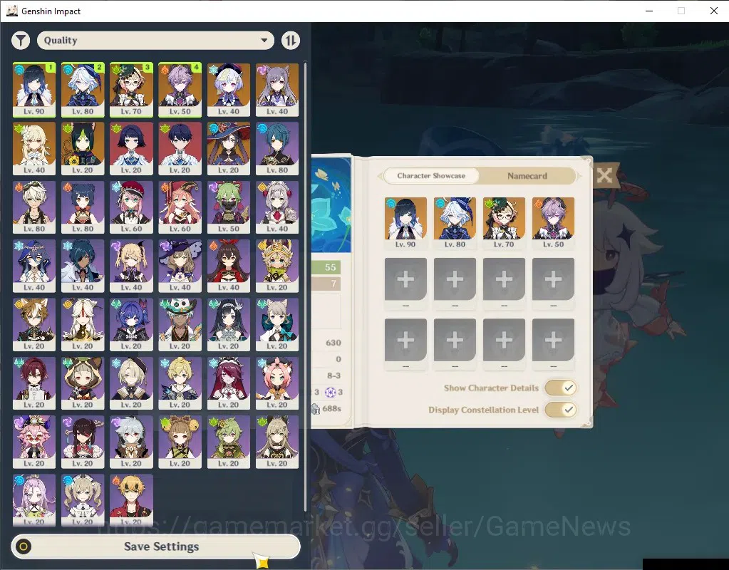 Genshin Impact Accounts Asia|AR 55|4 Limited + 4 (*5 Weapon)|Yelan + Signa image 2