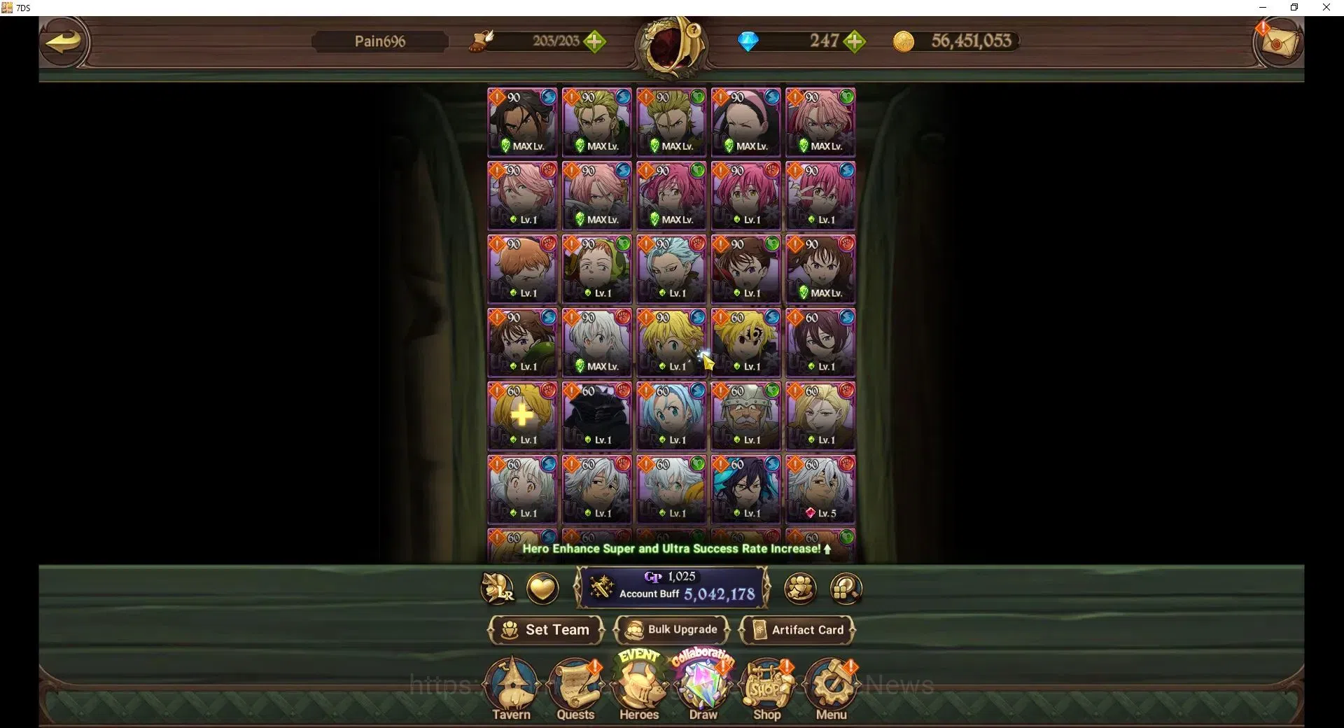The Seven Deadly Sins: Grand Cross Accounts Endgame Global|5M CC|247 DM|9 LR+7 UR+Manny 10