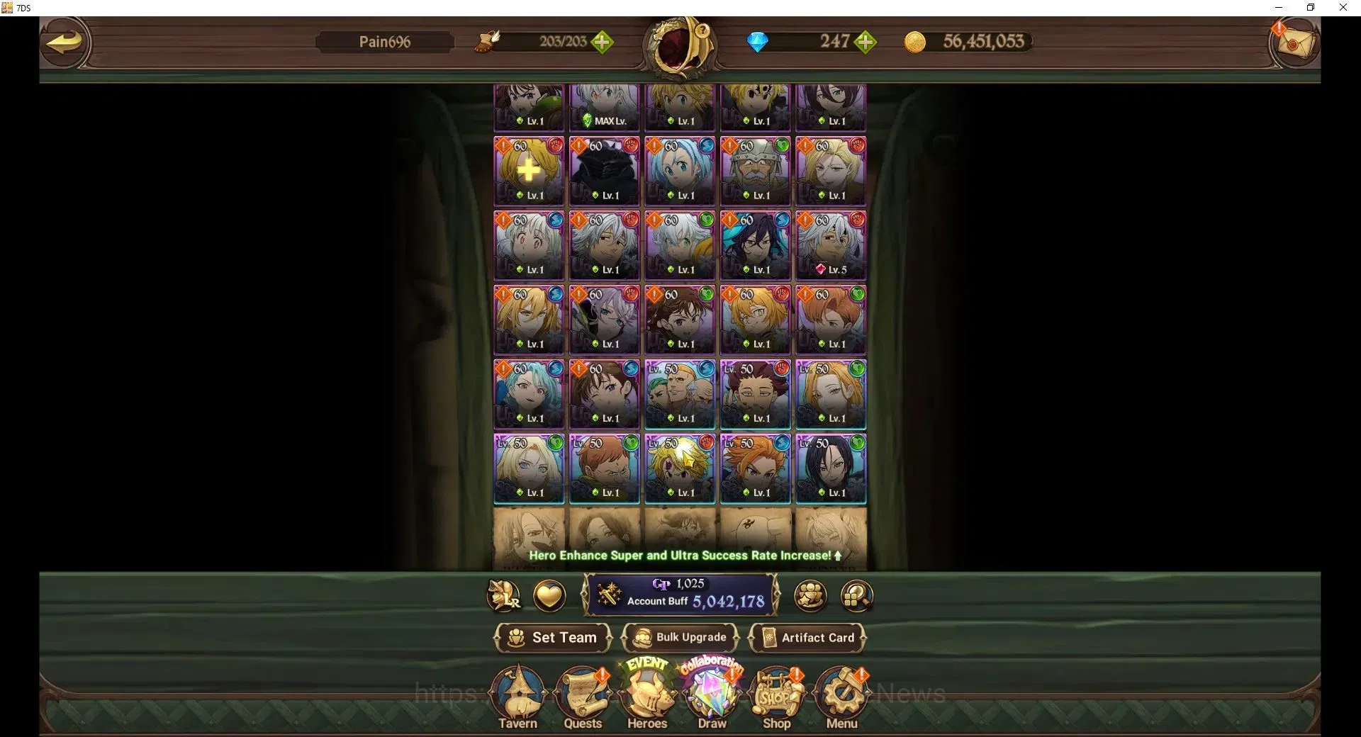 The Seven Deadly Sins: Grand Cross Accounts Endgame Global|5M CC|247 DM|9 LR+7 UR+Manny 11