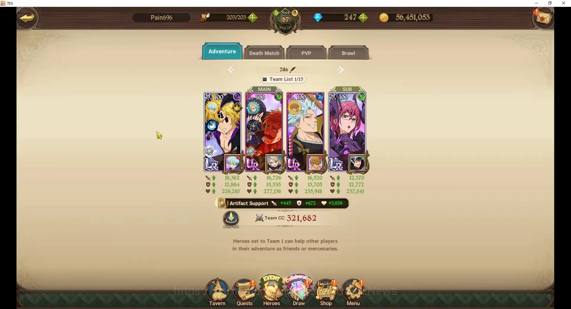 The Seven Deadly Sins: Grand Cross Accounts Endgame Global|5M CC|247 DM|9 LR+7 UR+Manny 12