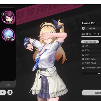 Neverness to Everness Accounts Global NA|HL 8|1 S-Class Limited| Akane Rin + Day Adrift Glider |Female MC|Log Email|NTE2095