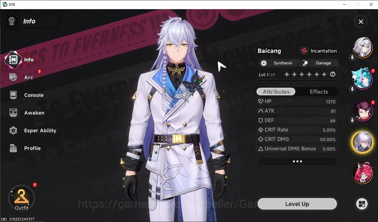 Neverness to Everness Accounts Global EU |HL 3| 2 SSR Nanally, Baicang + 2 SSR Se image 2