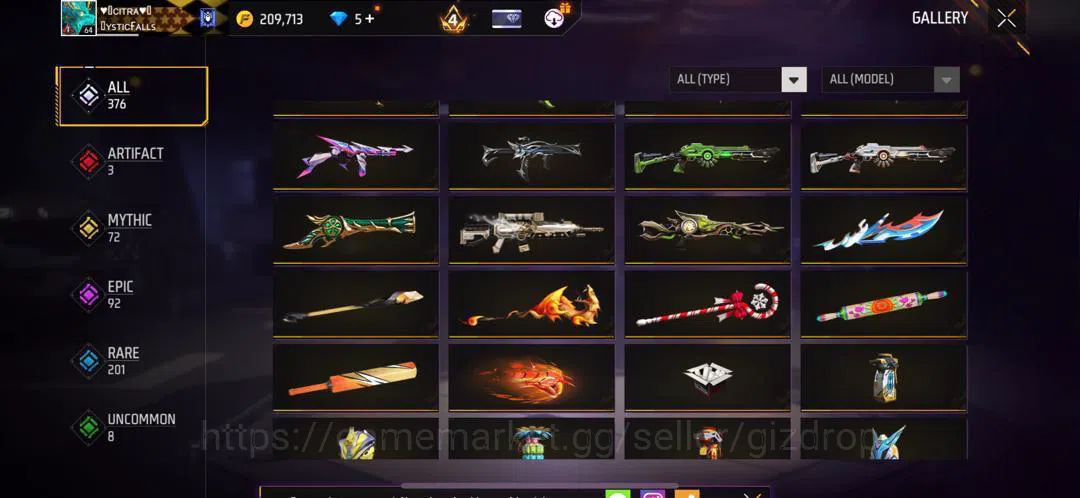Free Fire Accounts Stacked 3 evos account with one maxed with yin yan image 3