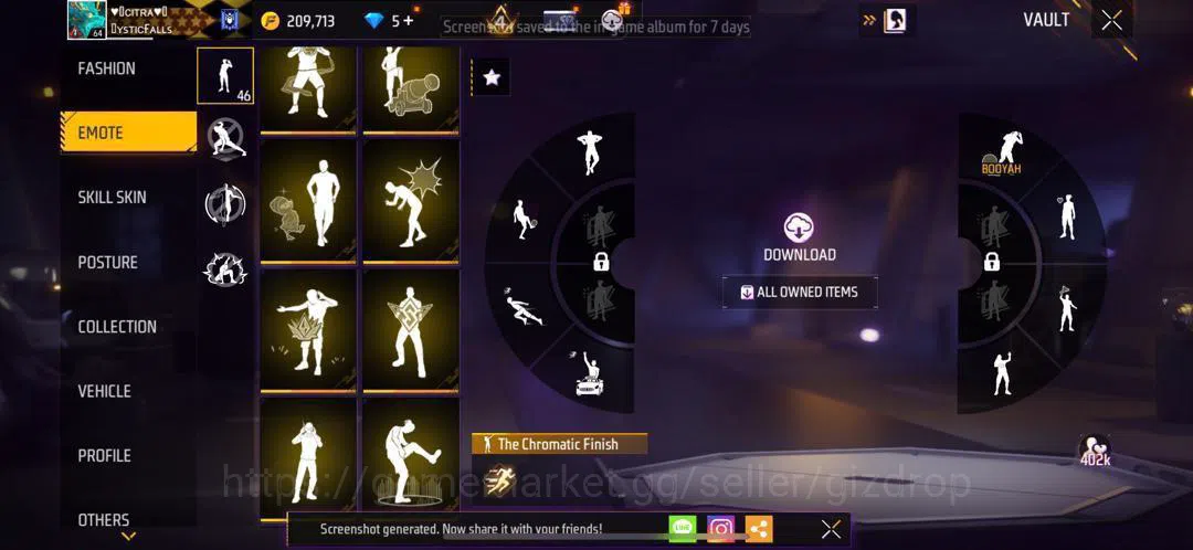 Free Fire Accounts Stacked 3 evos account with one maxed with yin yan image 4