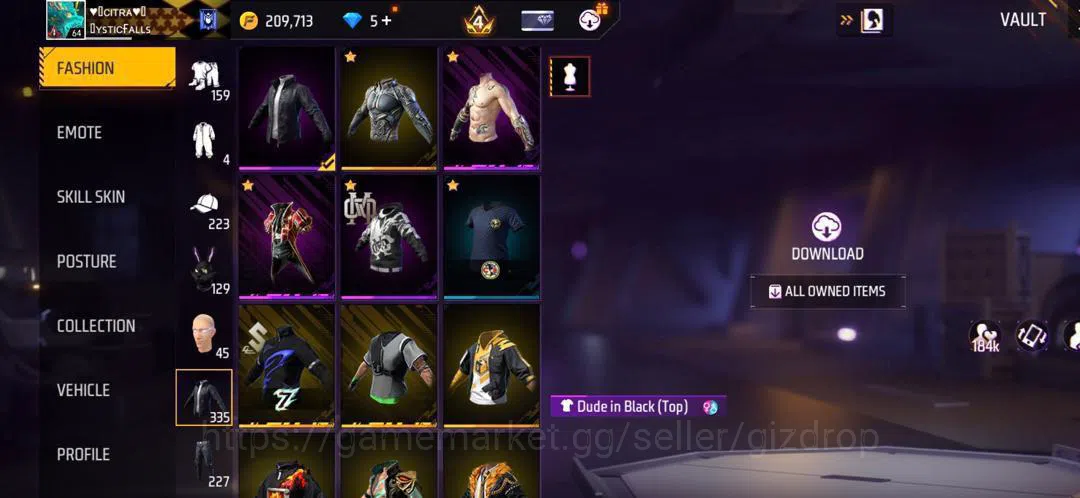 Free Fire Accounts Stacked 3 evos account with one maxed with yin yan image 5