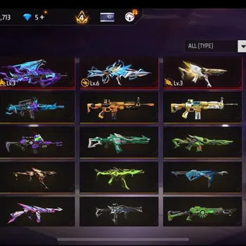 Free Fire Accounts Stacked 3 evos account with one maxed with yin yan image 1