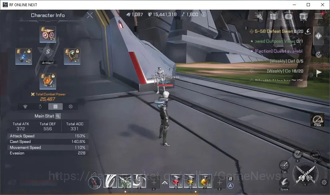 RF Online Next Accounts Starter Anka 3 | Lvl 47 | 1K Diamond + 25k CP + 15 image 2