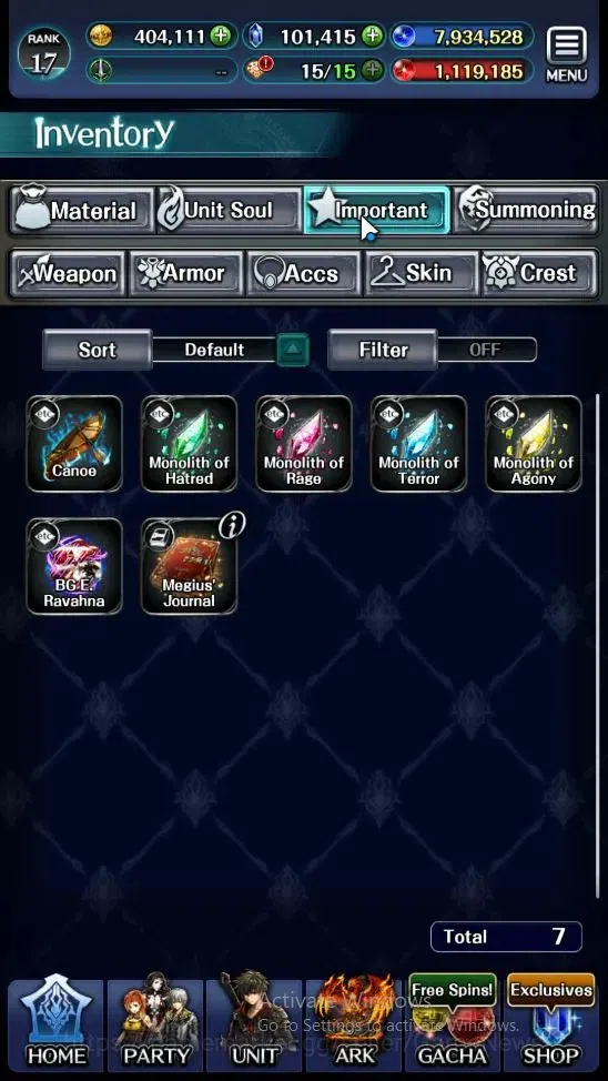 Last Cloudia Accounts Endgame GLOBAL|Rank 17|101k Crystal|Collab BraveFrontier (G Tilith,FG Vargas)+Top Tier Units (Goddess 10