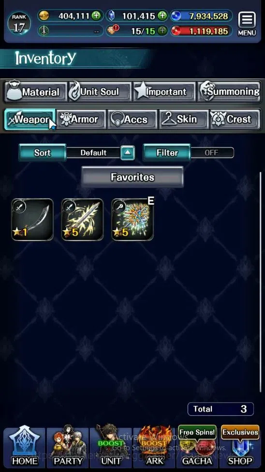 Last Cloudia Accounts Endgame GLOBAL|Rank 17|101k Crystal|Collab BraveFrontier (G Tilith,FG Vargas)+Top Tier Units (Goddess 12
