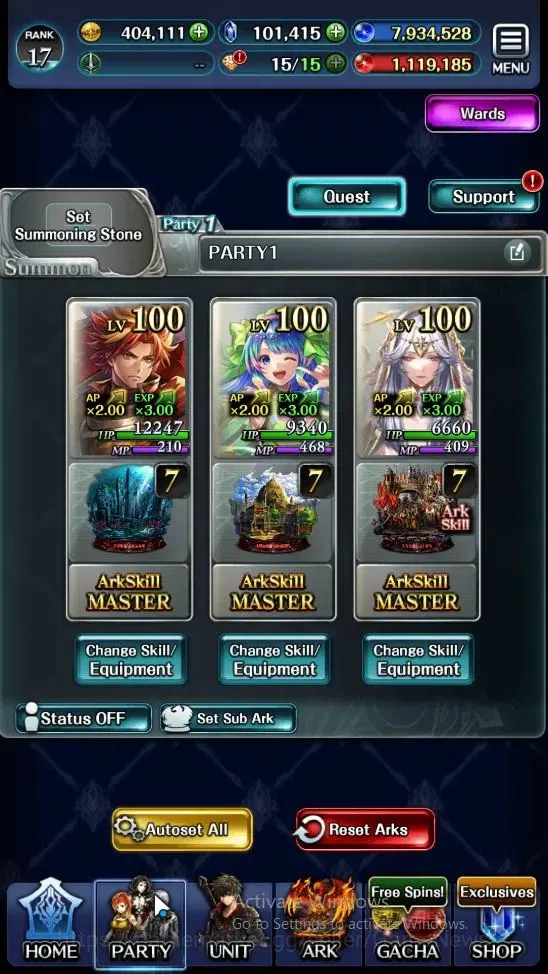 Last Cloudia Accounts Endgame GLOBAL|Rank 17|101k Crystal|Collab BraveFrontier (G Tilith,FG Vargas)+Top Tier Units (Goddess 4