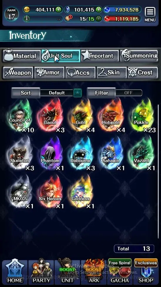 Last Cloudia Accounts Endgame GLOBAL|Rank 17|101k Crystal|Collab BraveFrontier (G Tilith,FG Vargas)+Top Tier Units (Goddess 9