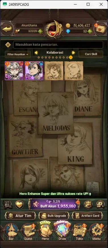 The Seven Deadly Sins: Grand Cross Accounts Others ASIA |1.9M CC|10 DM|4 LR|4 UR|LR Mesis 3/6|UR Menot 1/6,DKM 1/6|Collab 4