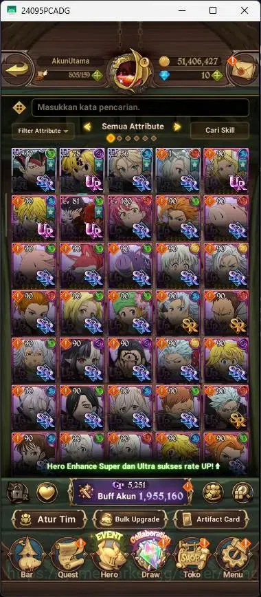 The Seven Deadly Sins: Grand Cross Accounts Others ASIA |1.9M CC|10 DM|4 LR|4 UR|LR Mesis 3/6|UR Menot 1/6,DKM 1/6|Collab 6
