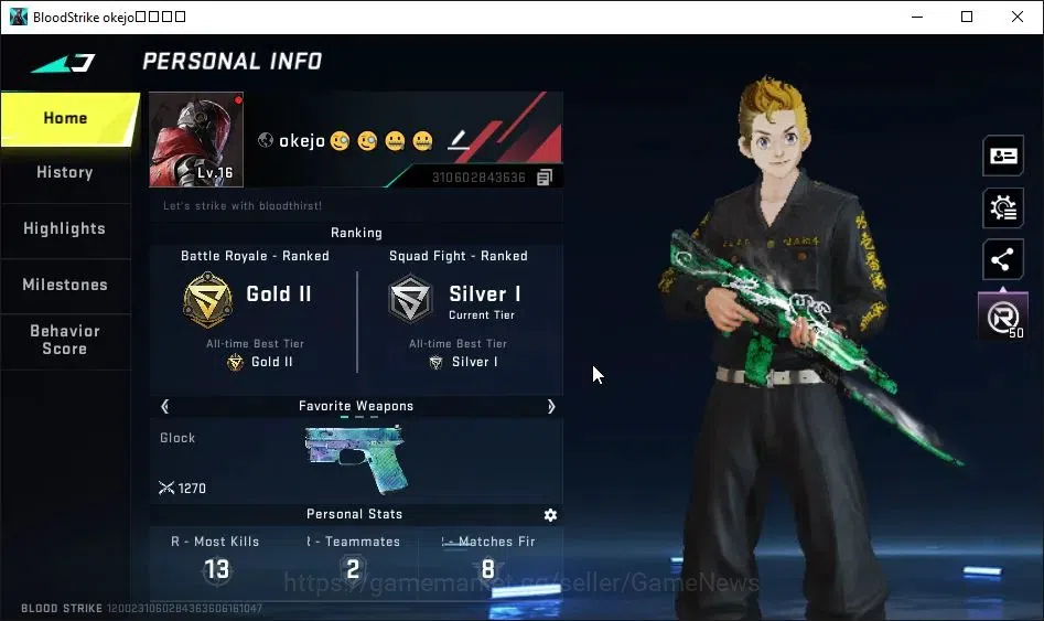 Blood Strike Accounts ASIA|Starter|Collab TokRev[MCX-The Worst Future,JA image 2