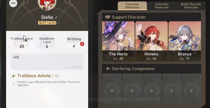 Honkai Star Rail Accounts Asia|TL 65|9 Limited|TheHerta+Sign,Lingsha+Sign,An image 2