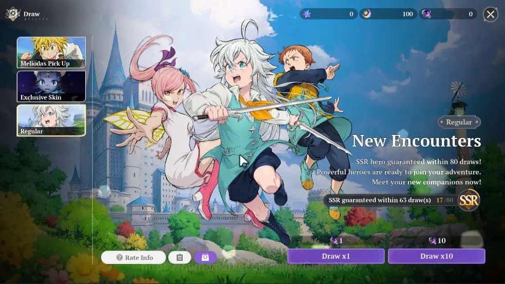 The Seven Deadly Sins: Origin Accounts [SEA] Lv 2 Fresh Starter|3 SSR| Meliodas, Guila, D image 6