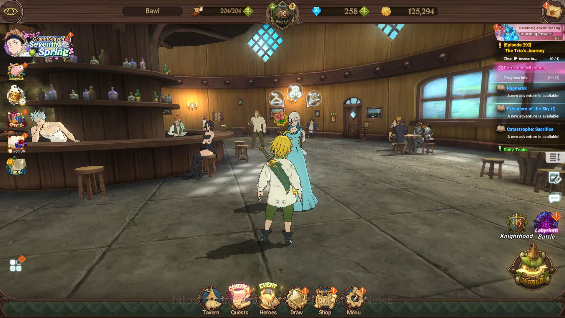 Asia|3,8M CC|258 DM|2 LR+8 UR+Collab Konosuba+SoLev|Merlin,Elizabeth,Sabunak2/6,KDiane,Megumin,SJW,Beru,Etc|Code Only(SDS4001) The Seven Deadly Sins: Grand Cross Midgame Asia|3,8M CC|258 DM|2 LR+8 UR+Collab Konosuba+SoLe image 1