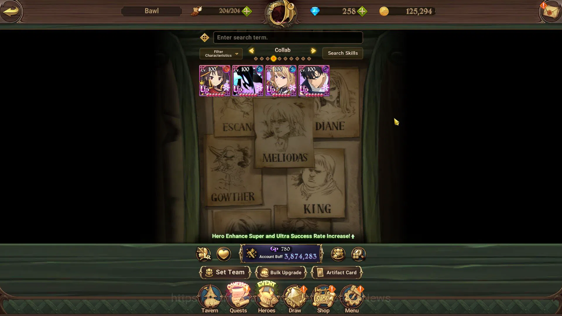 The Seven Deadly Sins: Grand Cross Accounts Midgame Asia|3,8M CC|258 DM|2 LR+8 UR+Collab 4