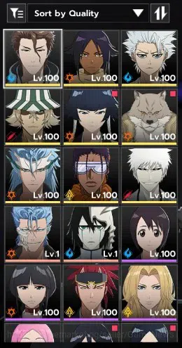 BLEACH: Soul Resonance Accounts NuverseSEA|LV 77|9 SSR [AizenB5,YoruB5,ToshiroB2,U image 2