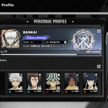 BLEACH: Soul Resonance Accounts NuverseSEA|LV 77|9 SSR [AizenB5,YoruB5,ToshiroB2,U image 1