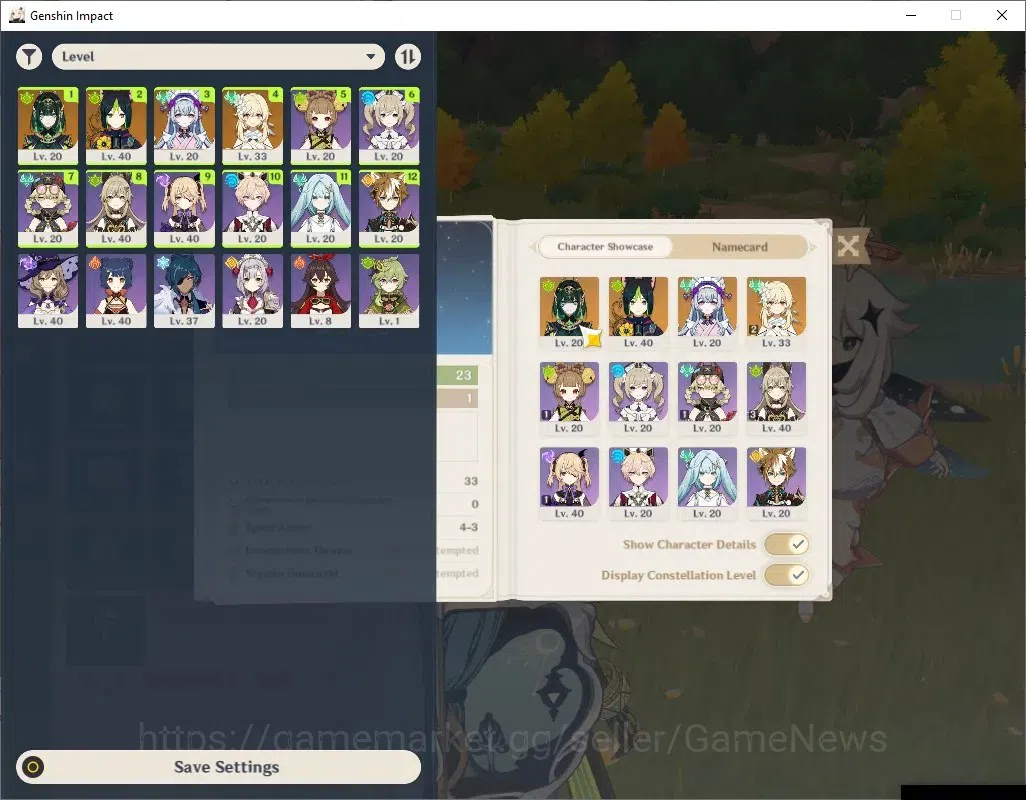 Genshin Impact Accounts ASIA |AR23 |Starter |1 Limited+14 (*4Character) |N image 1