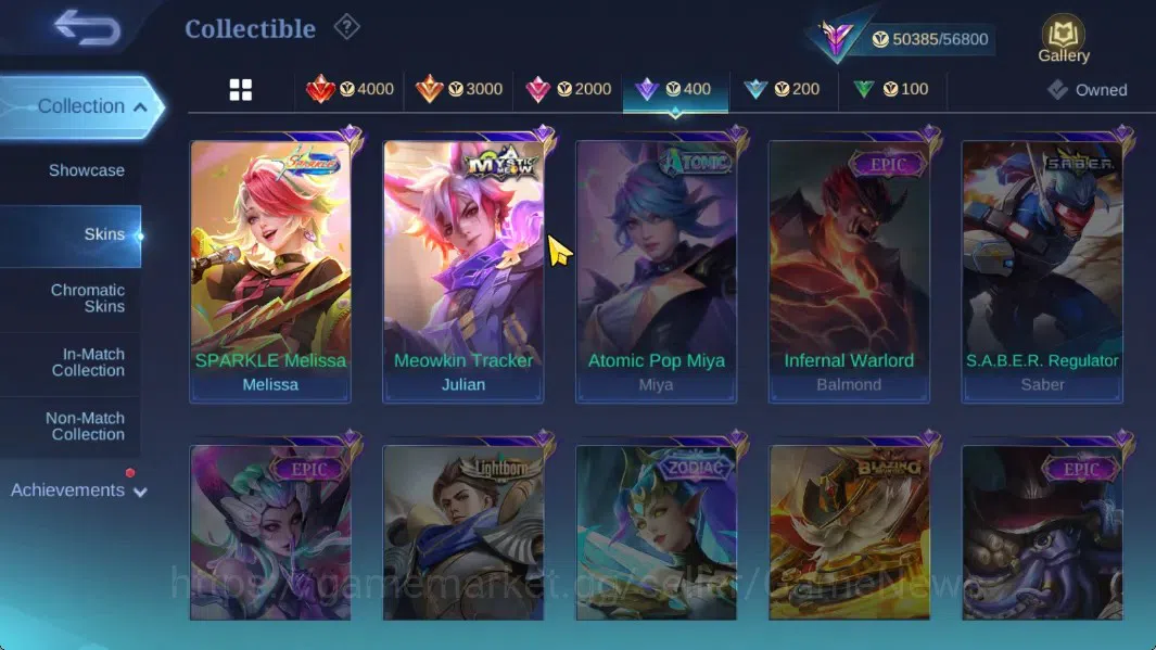 Mobile Legends: Bang Bang Accounts Hero 126|Skin 244|Highest Immo 103|KOF Aurora,Spar image 12