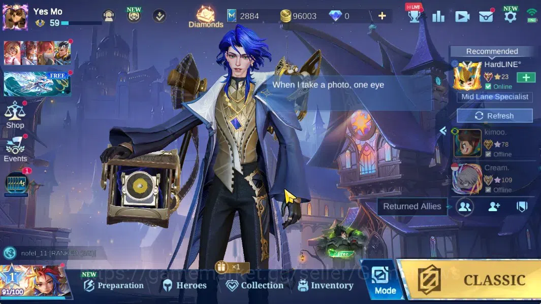 Mobile Legends: Bang Bang Accounts Hero 126|Skin 244|Highest Immo 103|KOF Aurora,Spar image 2