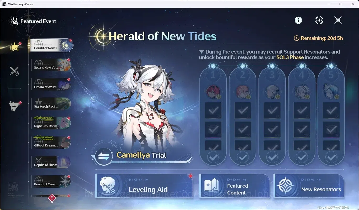 Wuthering Waves Accounts SEA |UL 51|Rank 6|Lucy RC5|4 Limited Char[Lucy+(Si image 12