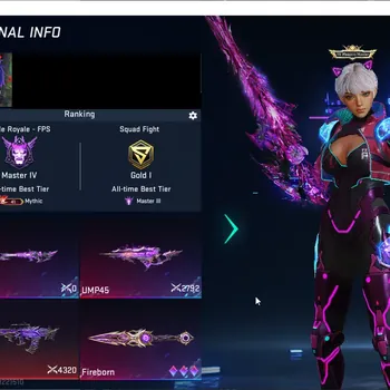 Blood Strike Accounts Collab Skin ASIA |EVO: SVD-Reaper, UMP45-Forasken, Melee-EVO Fireborn|3 Eternal Gun|2 Eternal