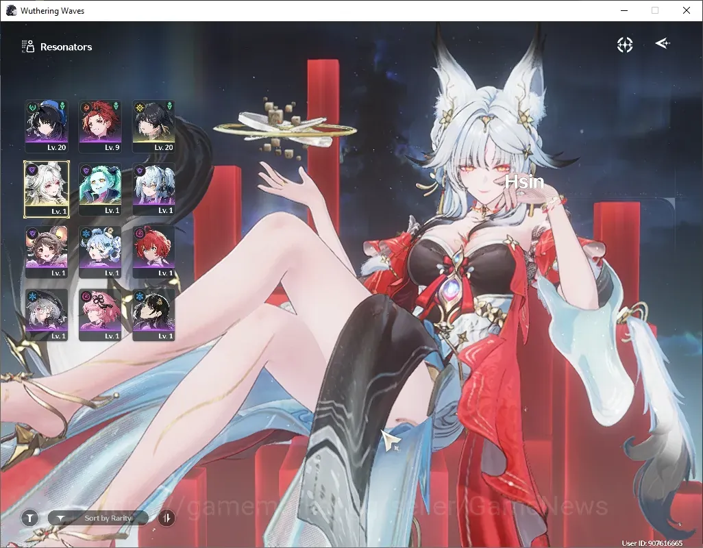 Wuthering Waves Accounts Starter SEA |Starter UL 13|2 Limited Hsin & Rebecca|Low Explore & Quest|DB Lv 5|Female MC|Log 1