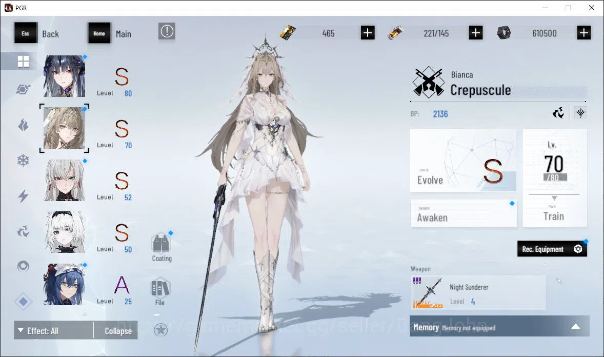 Punishing: Gray Raven Accounts ASIA|Lv 89 | [S Nirvantia,S Crepuscule,S Lucia,S F image 9