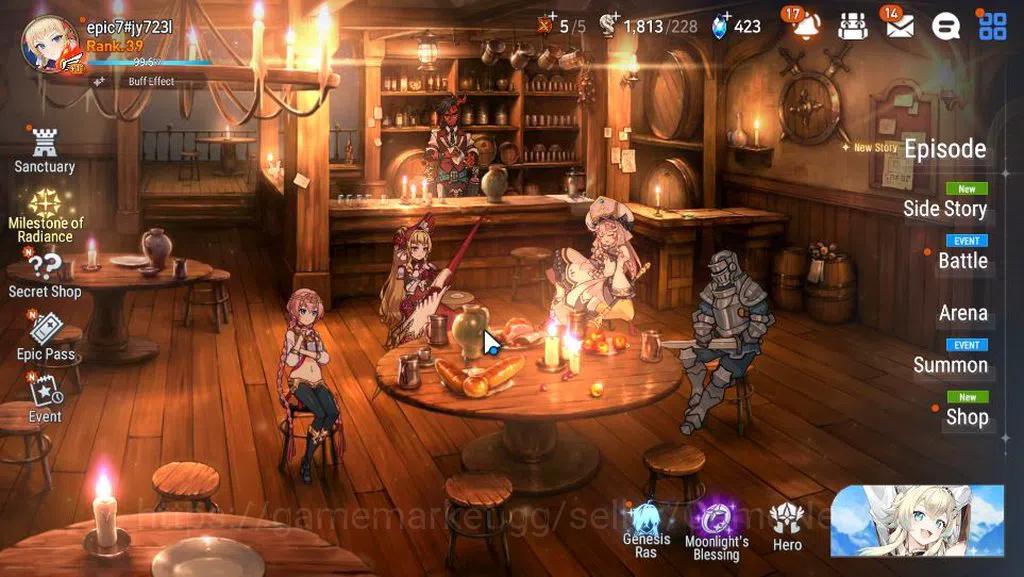 Epic Seven Accounts GLOBAL Unverif|New Era|7 ML(Salome,Empyrean Ilynav image 1