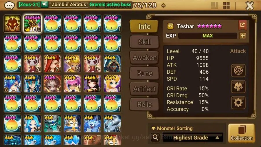 Summoners War: Sky Arena Accounts Starter GLOBAL | NB 5 TESHAR,Starter Gacha 115 12Y+160 11Y Scrool, 3 Legendary All 2