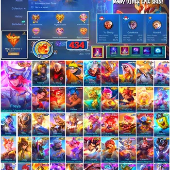 Mobile Legends: Bang Bang Collector #3802 434 Skins | Legends Freya | exorcist yu zhon image 1